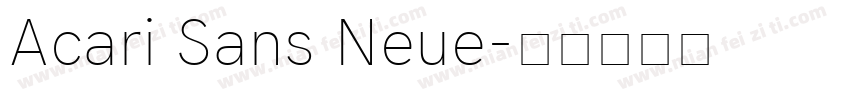 Acari Sans Neue字体转换